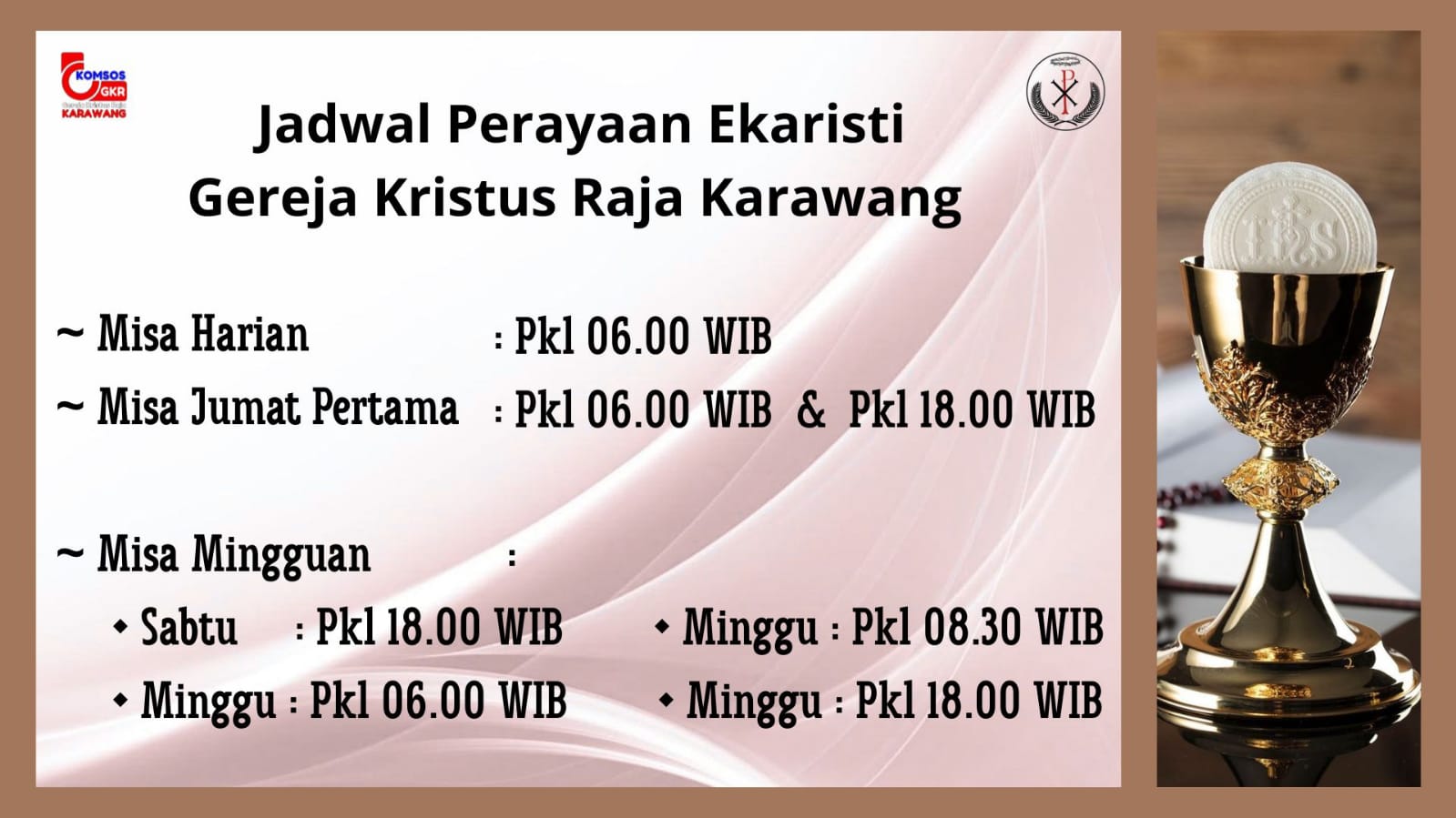 Jadwal Misa